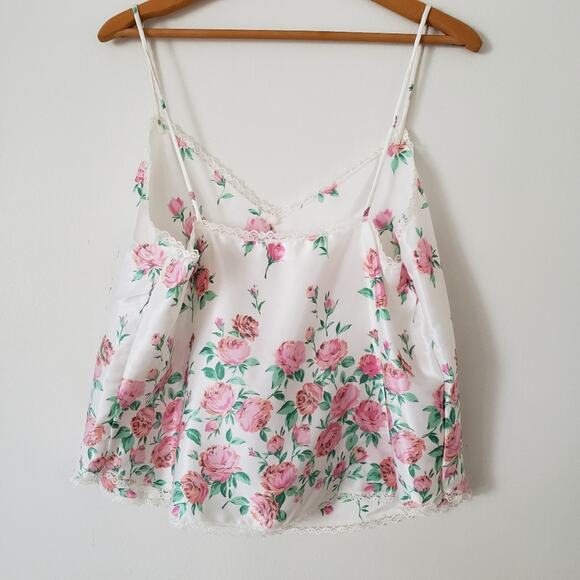 Vintage Antique Rose Lingerie Sleep Set Tank & Shorts Various Sizes - Picture 7 of 10